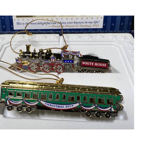 The White House Historical Association Christmas Ornament 2014 Train Set - Picture 2 of 5